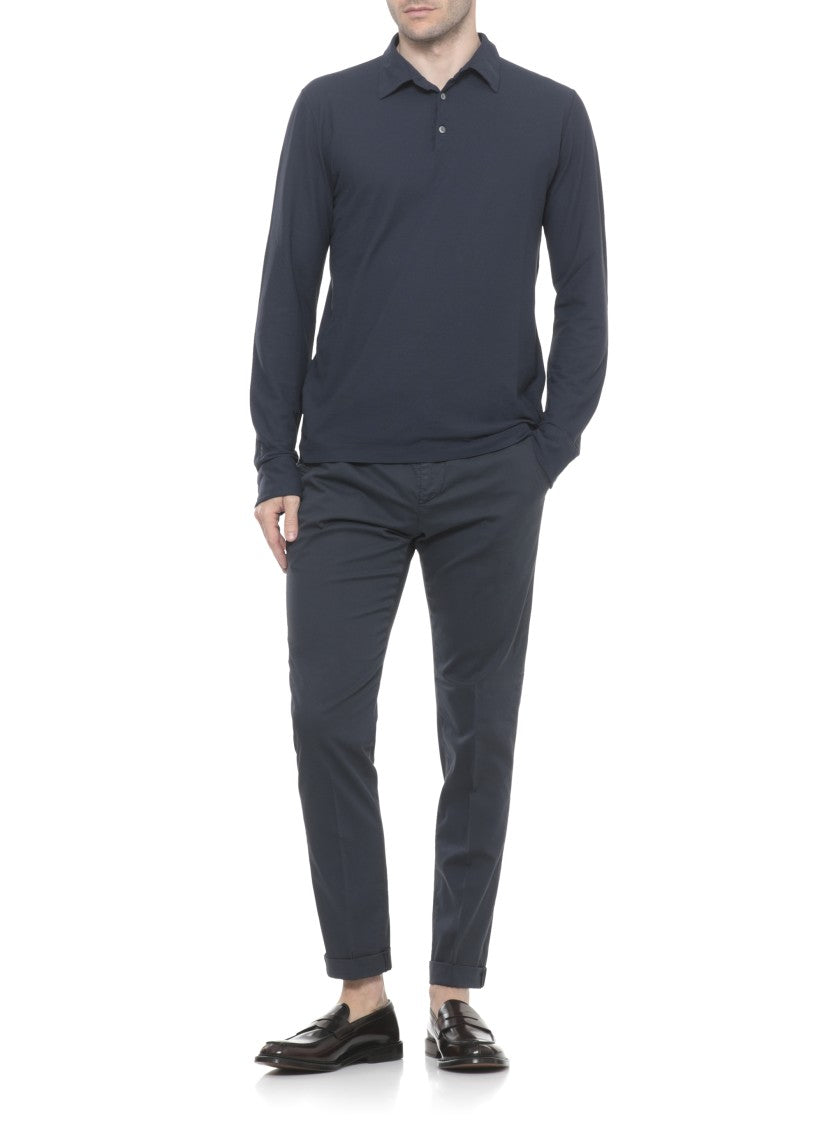 Dondup Blue Gaubert Cotton Chino Pants