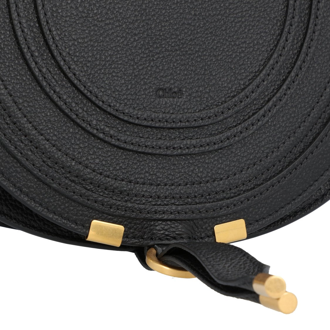 Chloé Marcie Saddle Bag In Grained Leather