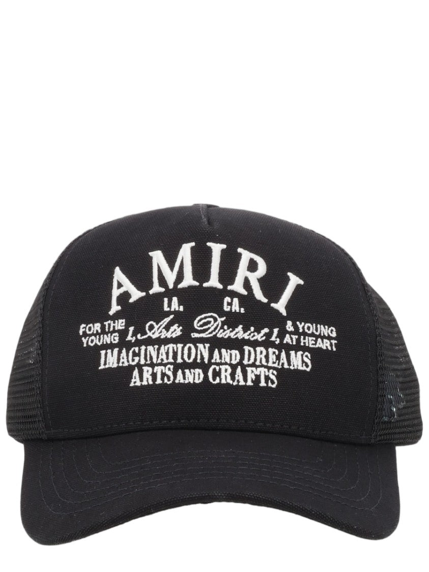 Amiri Structured Logo Embroidered Cotton Baseball Cap