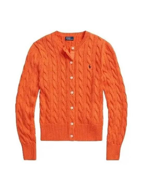 Polo Ralph Lauren Cable-Knit Cardigan With Button-Down Front And Ribbed Details