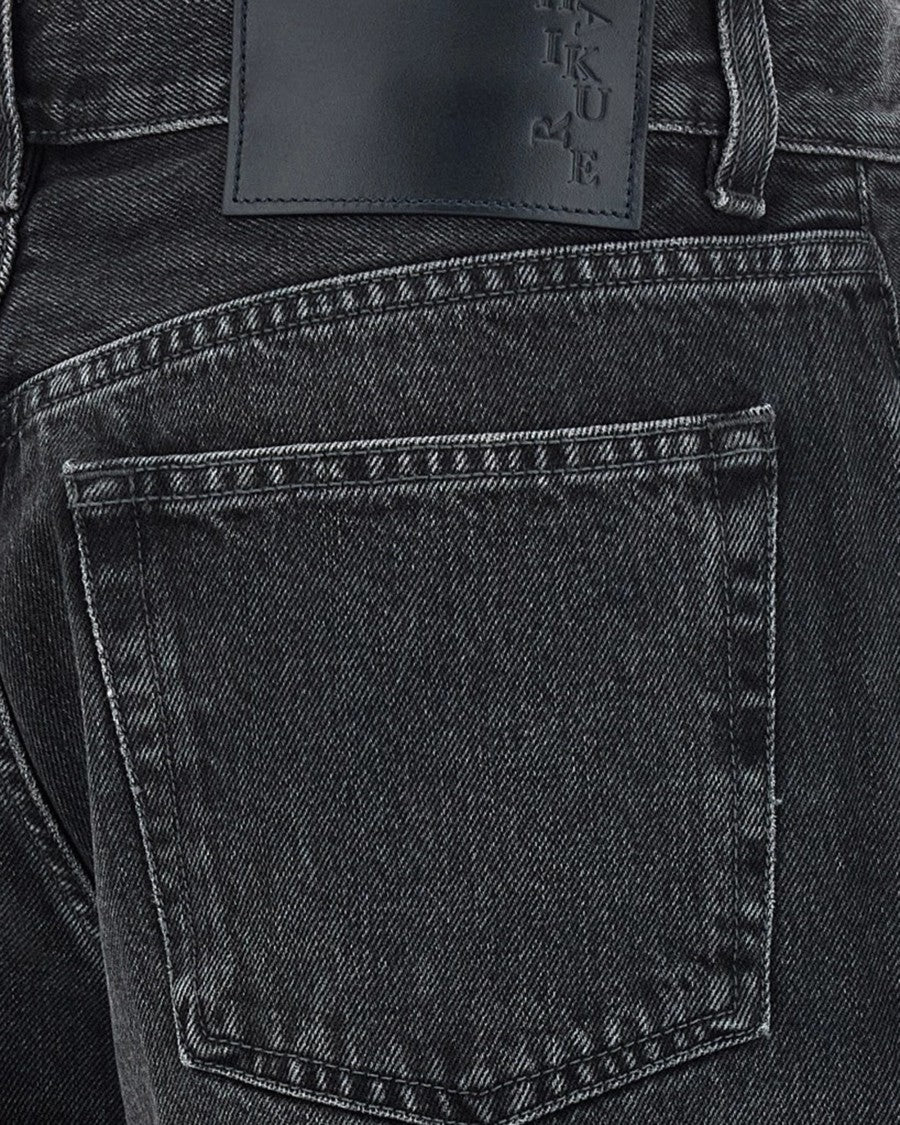 Haikure High-Waisted Black Denim Jeans With Subtle Fading