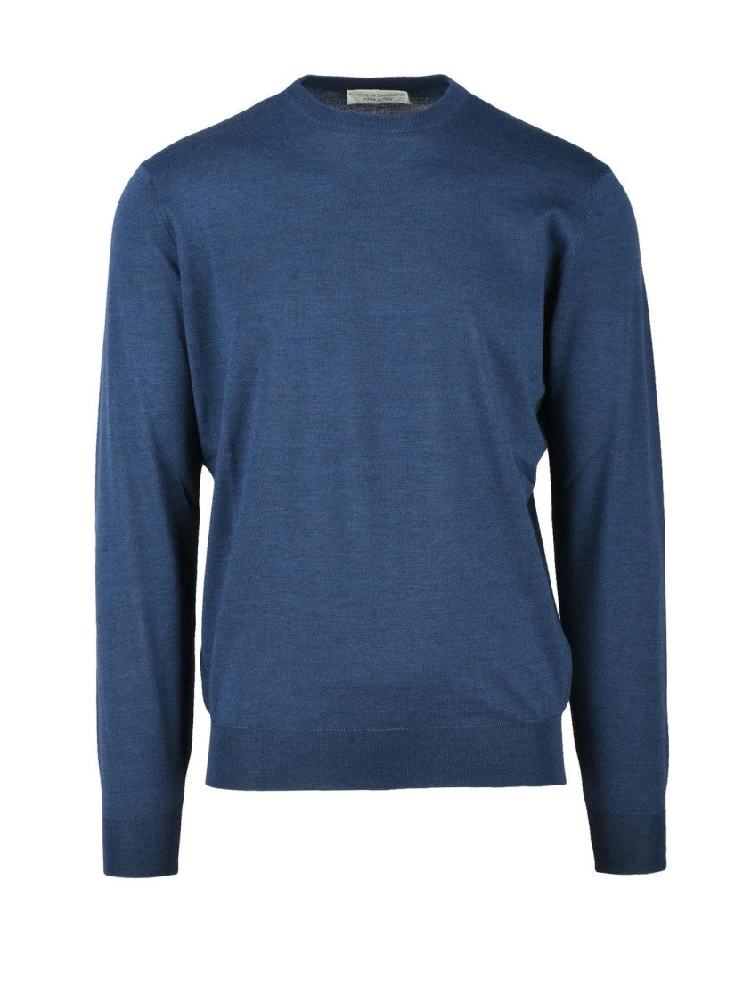 Filippo De Laurentiis Crew Neck Pullover In Exquisite Extrafine Merino Wool