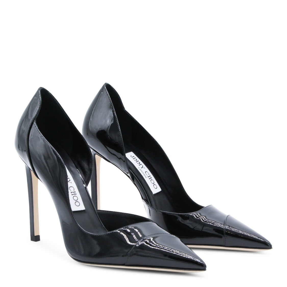 Jimmy Choo Pointed Toe Black Leather Stiletto Pumps
