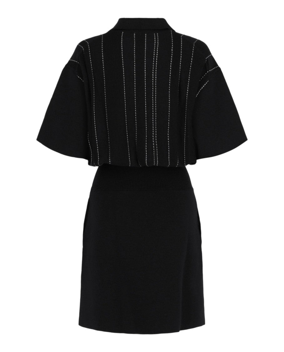 Ferragamo Contrast Stitch Knit Dress