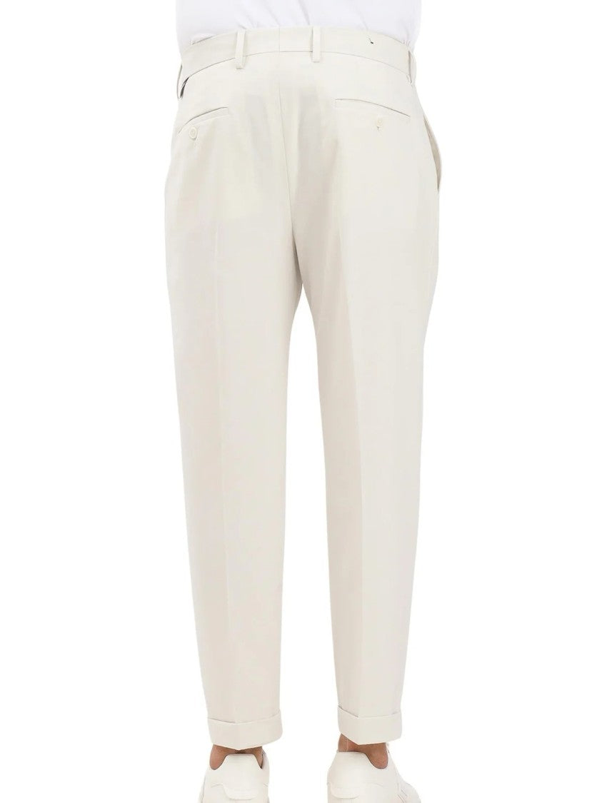 Golden Craft 1957 Golden Craft 1957 Classic Flannel Trousers With Pleated Waist And Tailored Fit