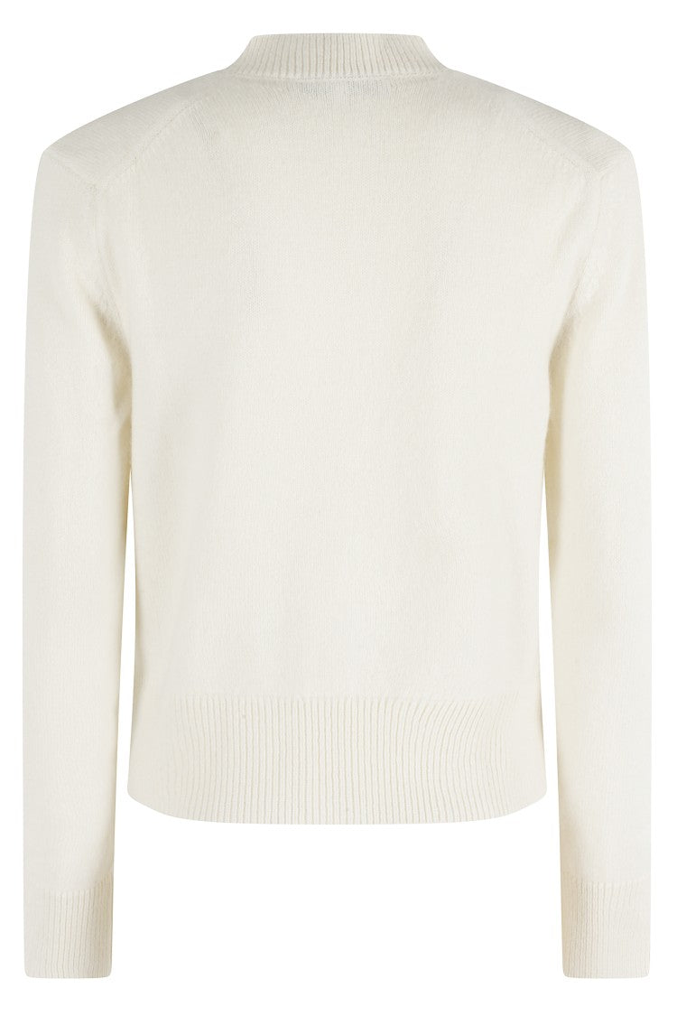 Maison Kitsuné Baby Fox Lambswool Fitted Cardigan