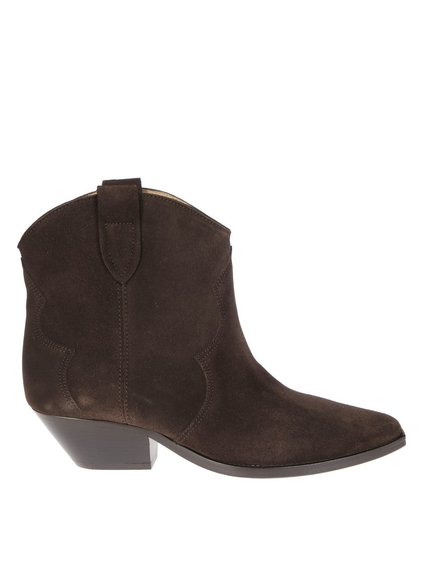 Isabel Marant Étoile Soft Suede Ankle Boots With Western-Inspired Detailing