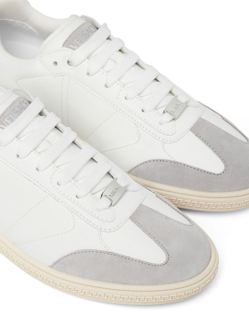 Versace Low-Top Multicolour Sneakers With Silk And Nylon Accents