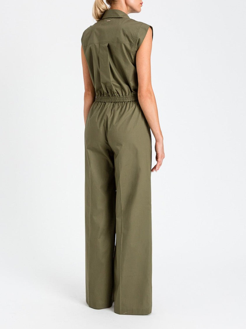 Twin-Set Wide-Leg Pants With Drawstring Waist And Button-Detail Pockets
