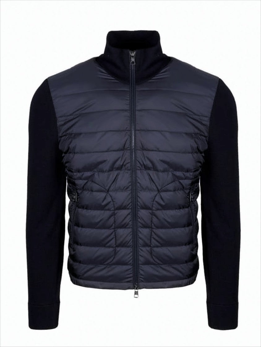 Moncler Quilted Padded Cardigan With High Collar