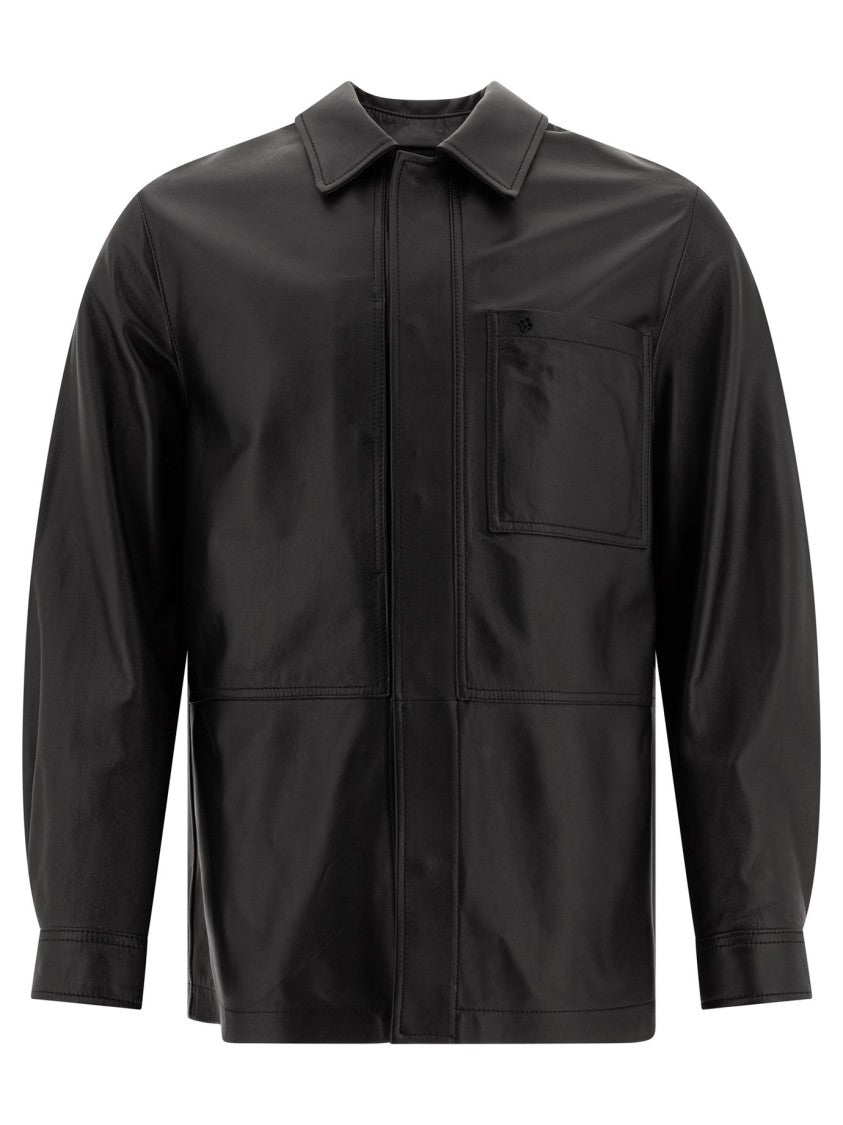 Tagliatore Black Lamb Leather Jacket