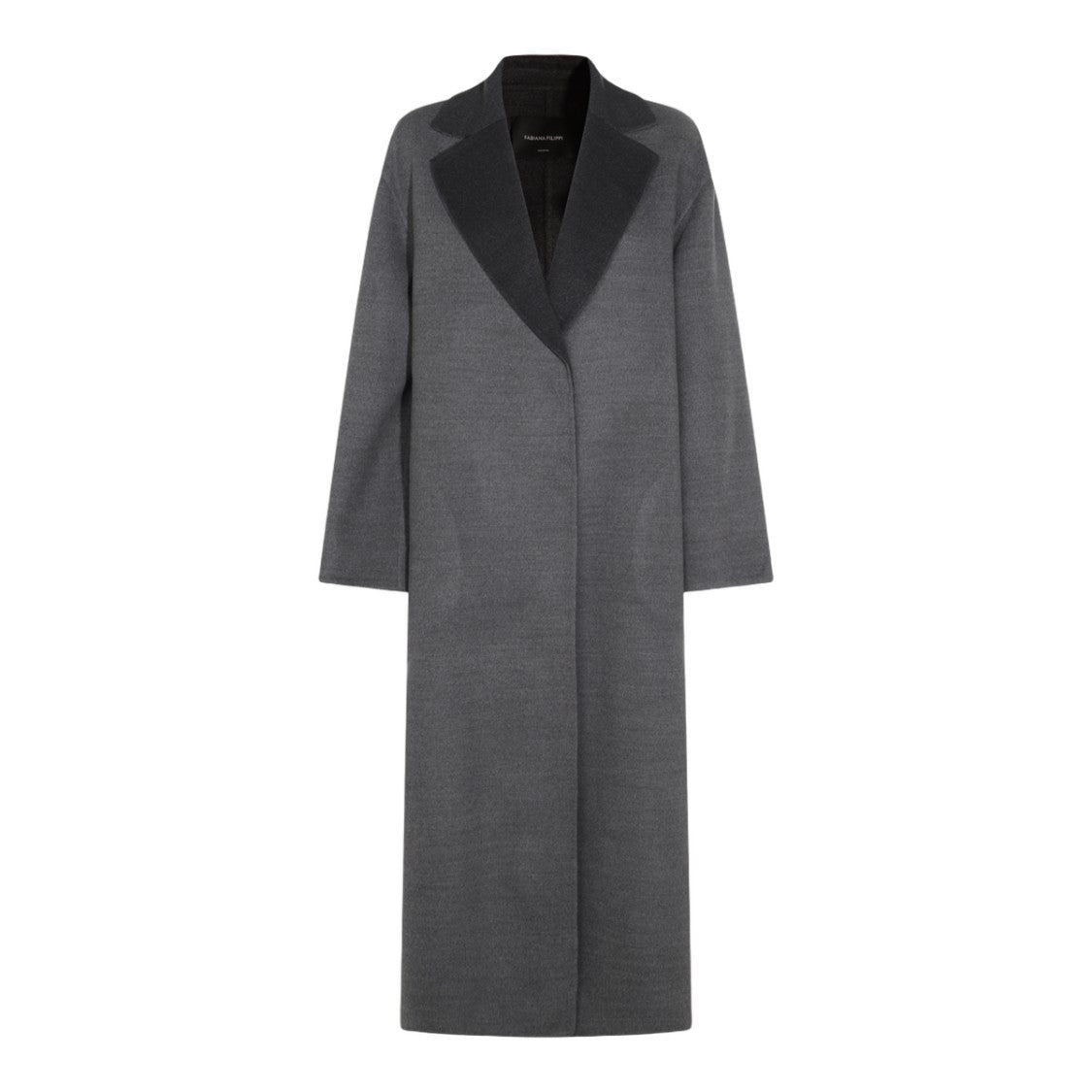 Fabiana Filippi Long Coat With Contrasting Wide Lapel