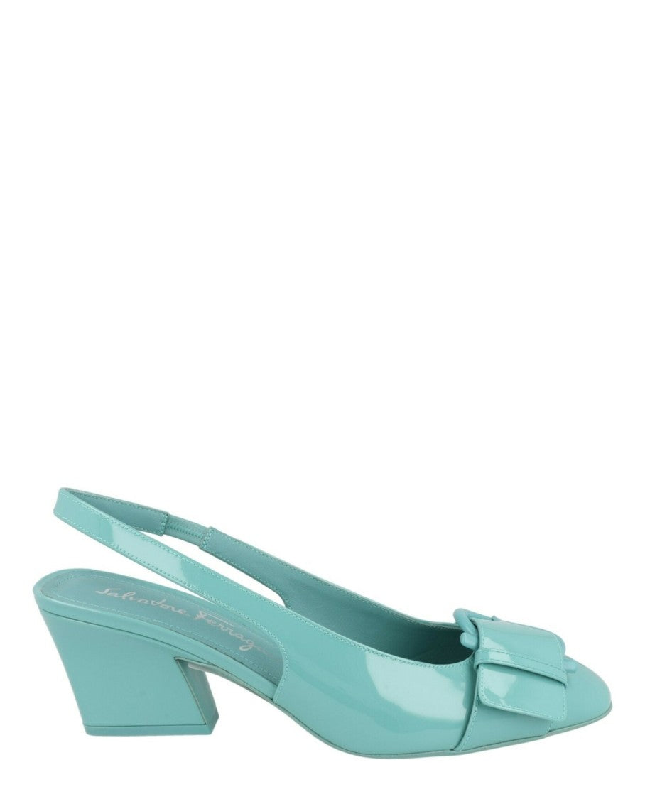 Ferragamo Briget 55 Patent Leather Slingback Pumps