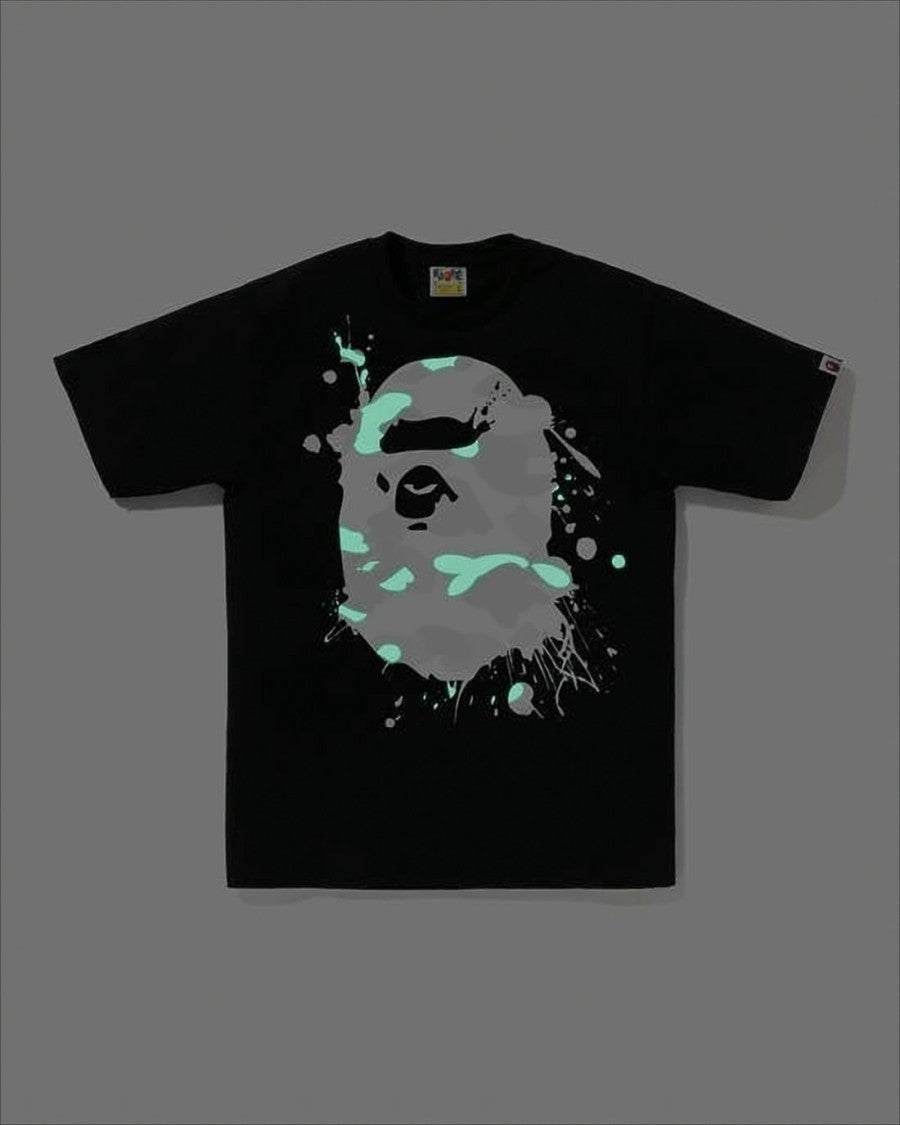 Bape Graphic Print Short-Sleeve T-Shirt With Ape Design