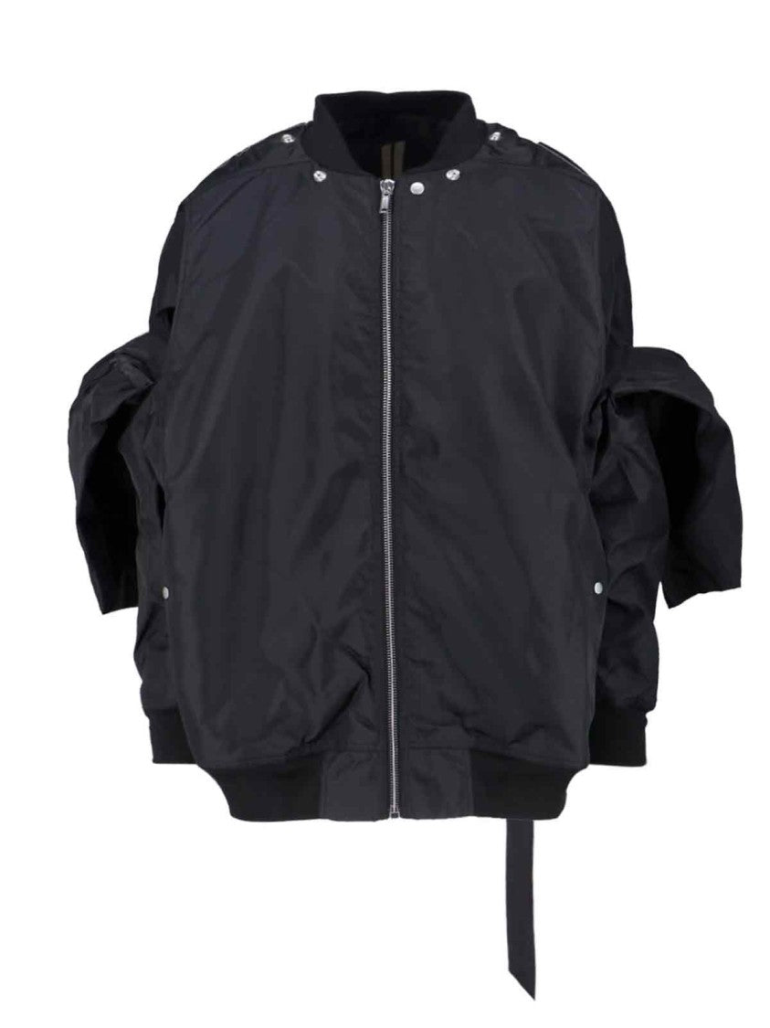 Drkshdw By Rick Owens Black Minimalist Jacket With Structured Silhouette
