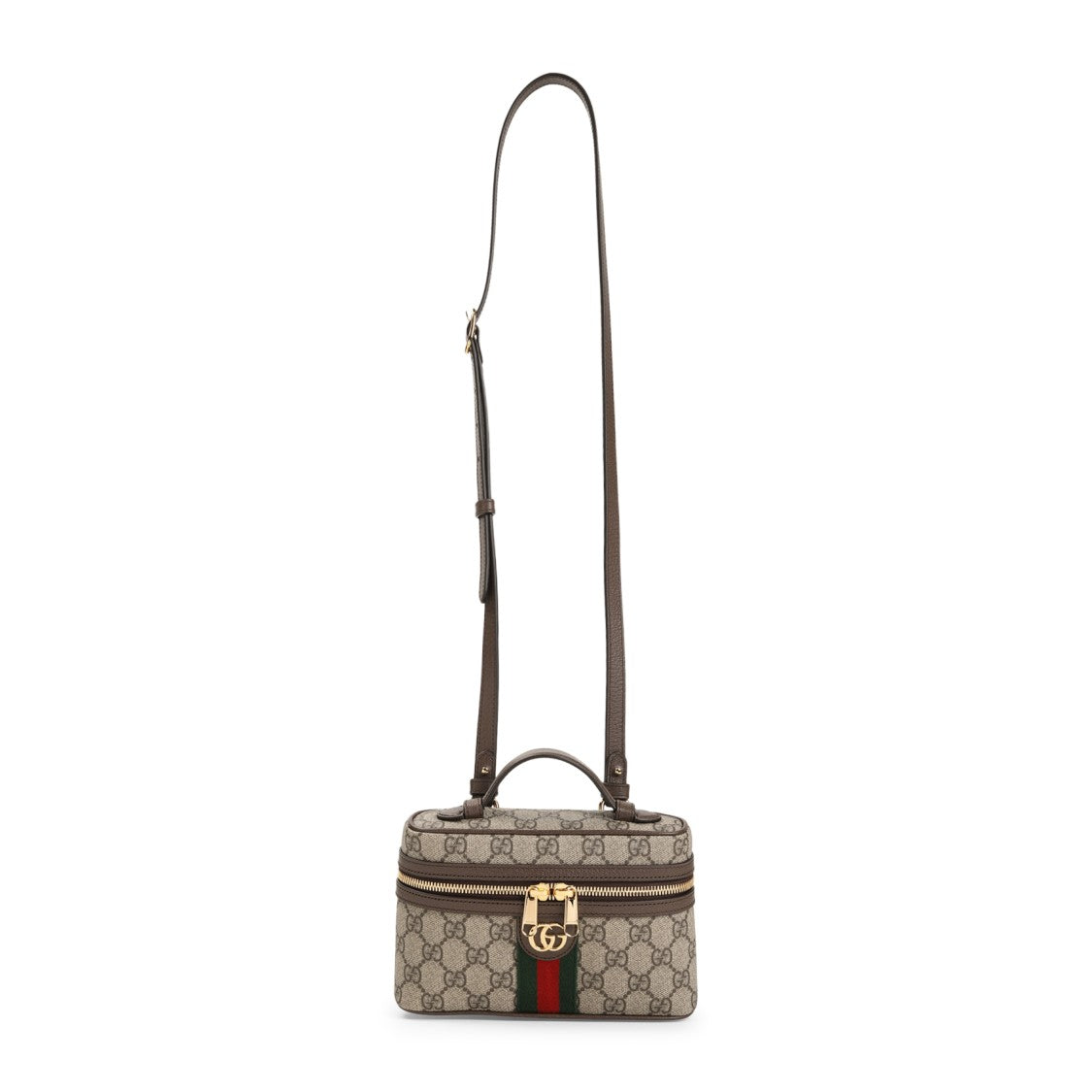Gucci Ophidia Brown Textile Gg Supreme Pouch
