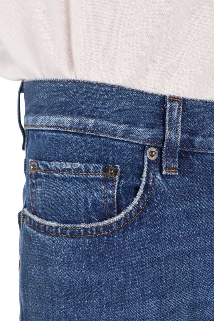 Zegna Classic Straight-Leg Jeans In Medium Blue Denim Wash