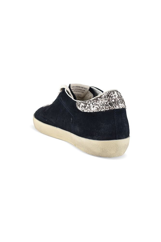 Golden Goose Navy Suede Superstar Sneakers