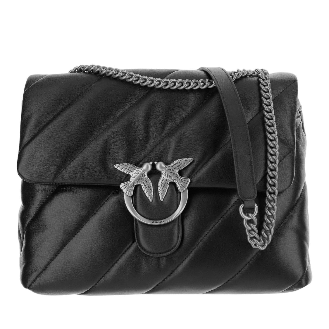 Pinko Quilted Nappa Leather Love Big Puff Bag