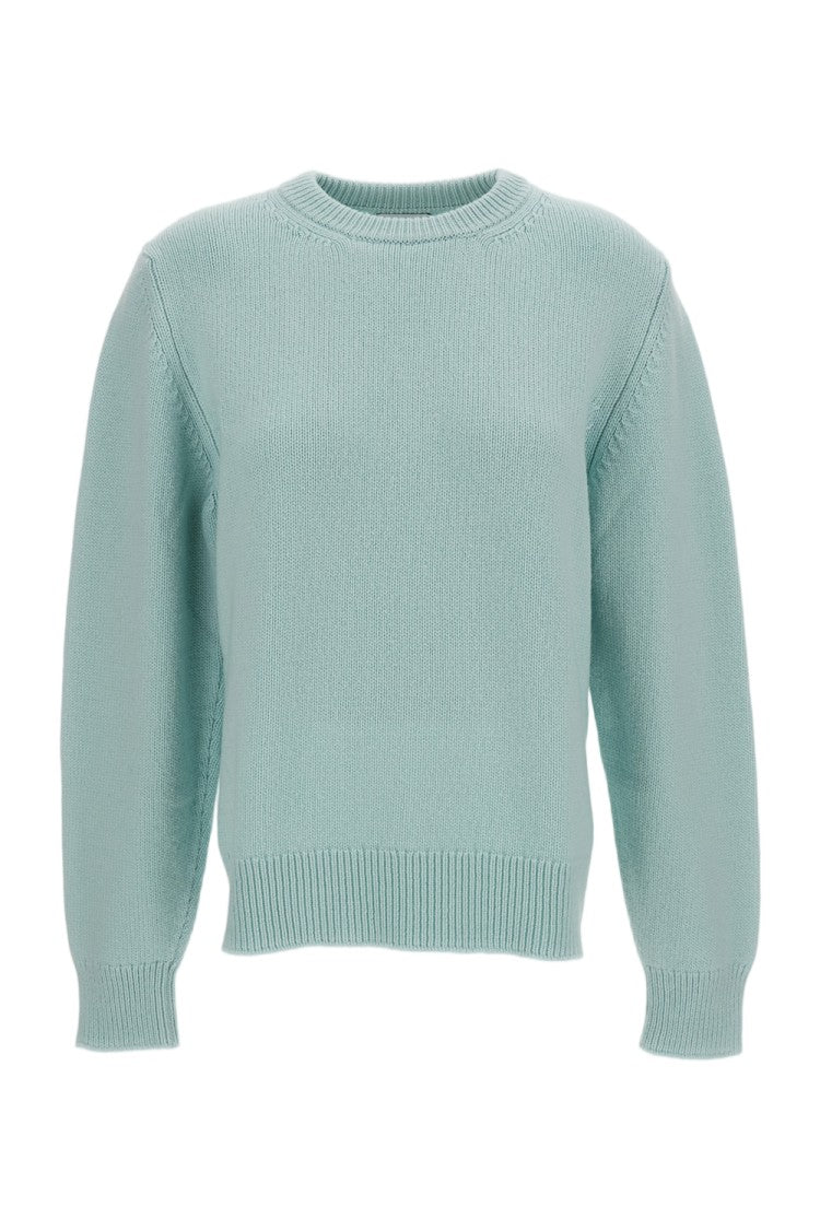 Barrie Light Blue Scottish Flower Jacquard Cashmere Sweater