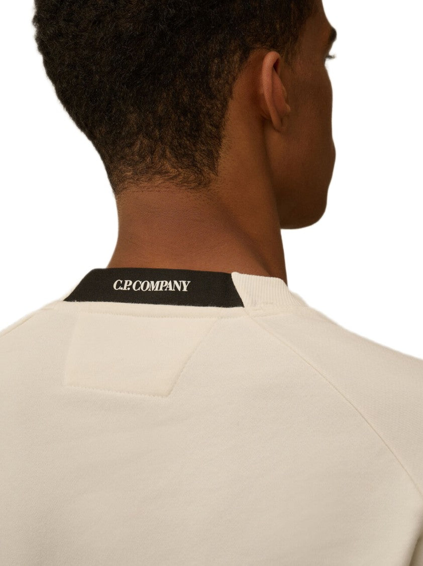 C.P. Company Diagonal Raised Fleece Crewneck Sweatshirt With Iconic Lens Detail