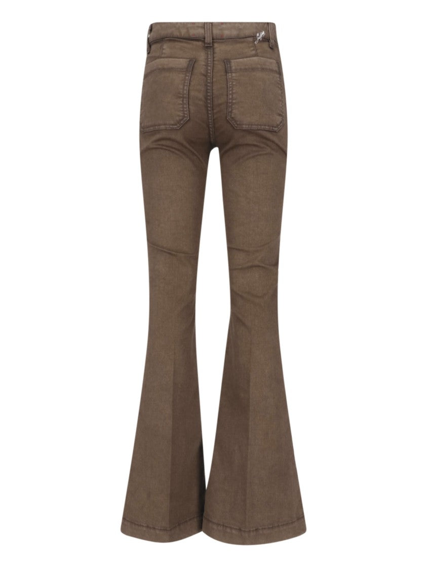 Seafarer Brown Seafarer Flared Cotton Pants