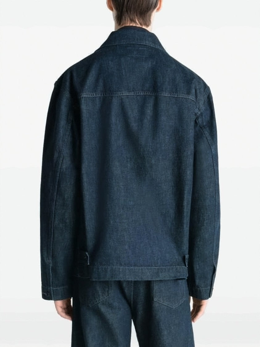 Lemaire Boxy Indigo Cotton Denim Jacket