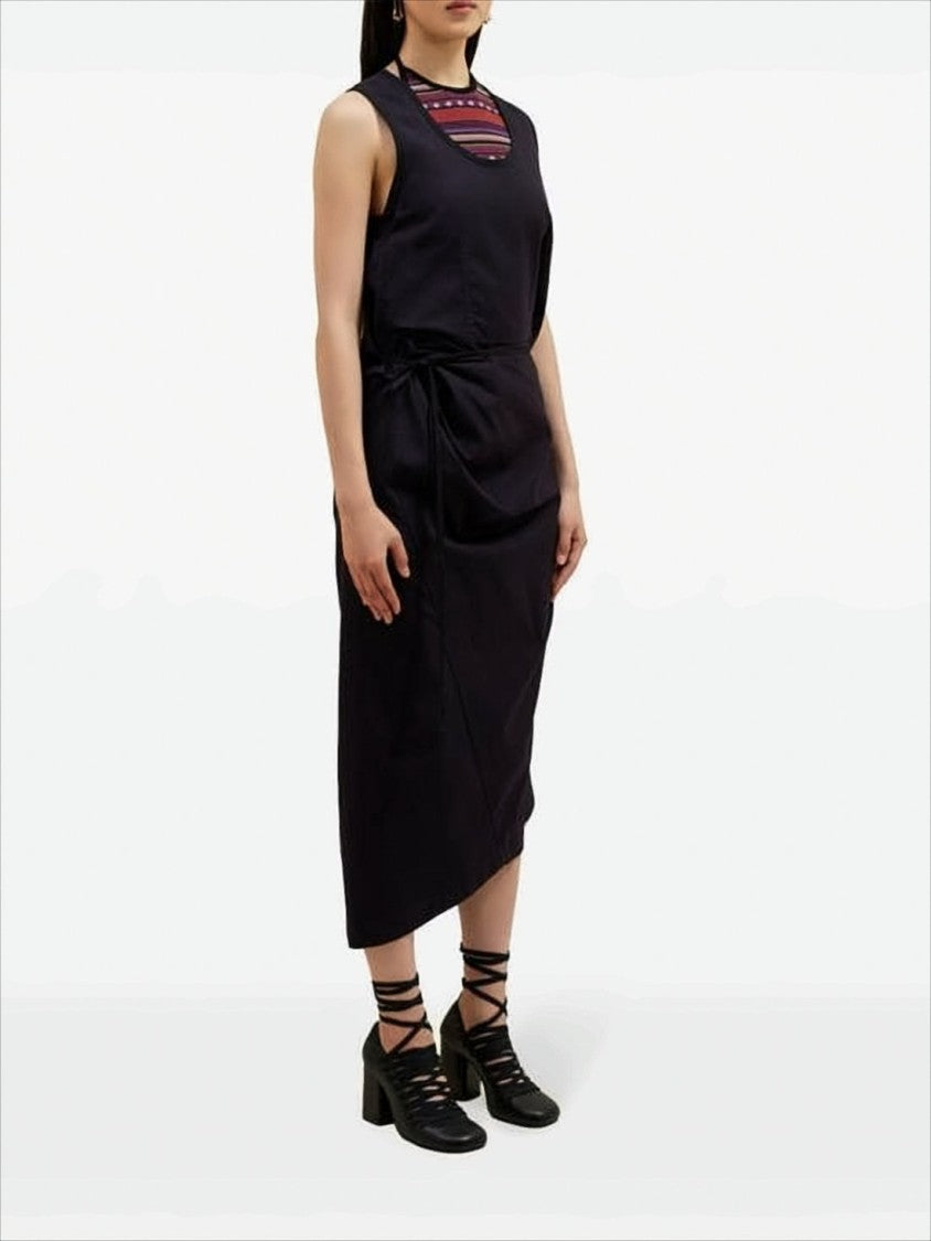 Lemaire Draped Midi Dress With Side Tie Details