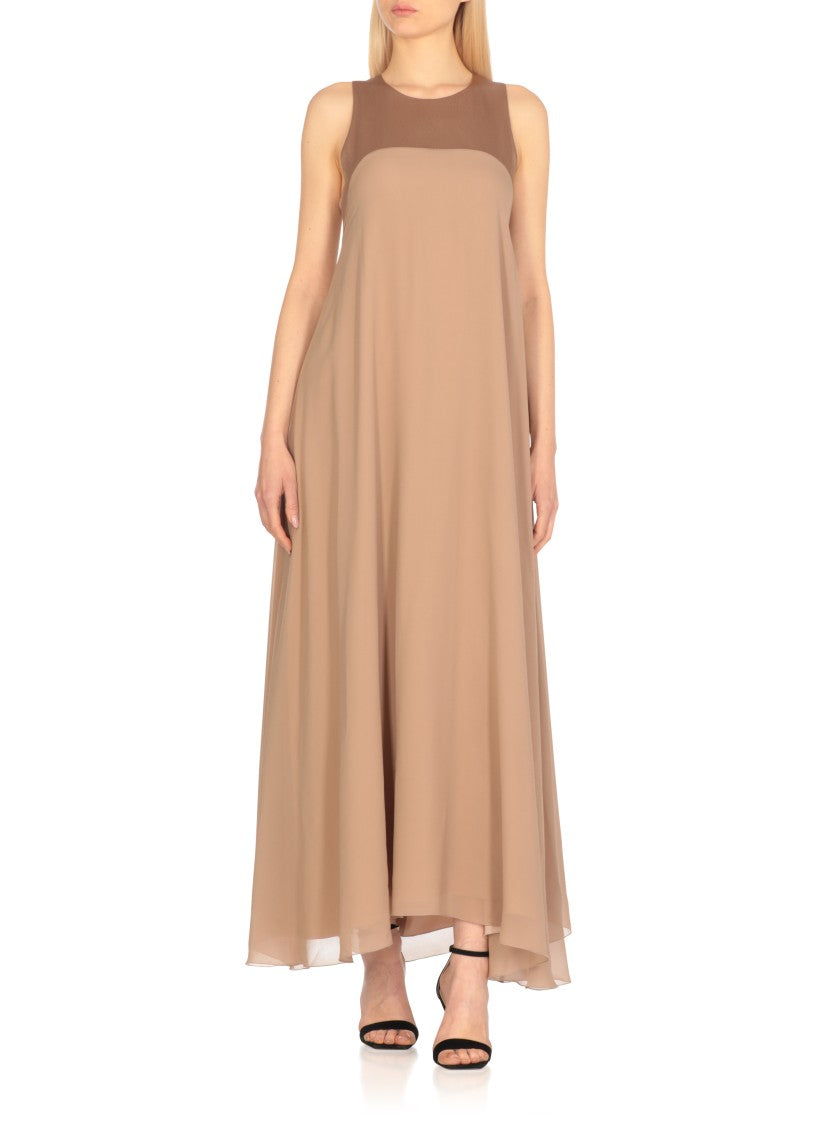 Antonelli Light Brown Silk Dress