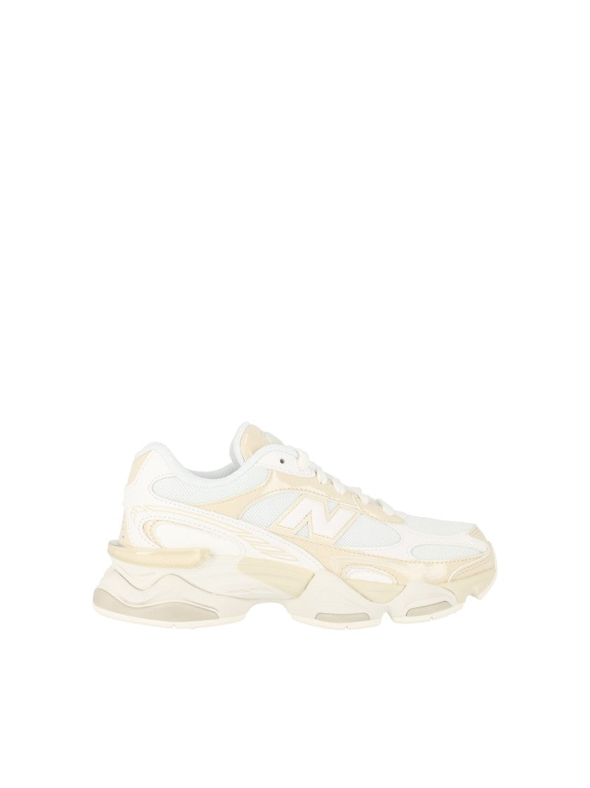 New Balance Off-White/Tan Synthetic Patent Mesh Sneakers