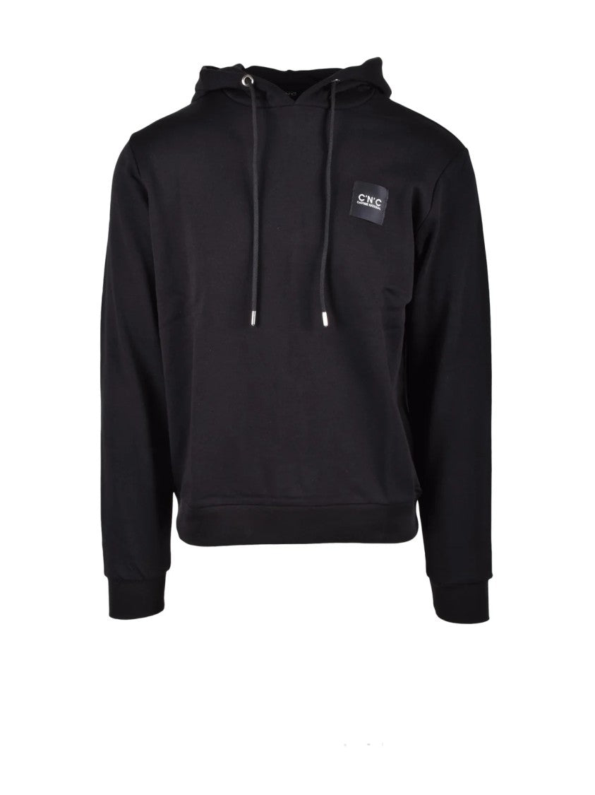 Costume National Black Crewneck Cotton Sweatshirt
