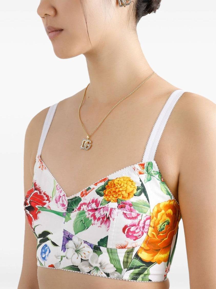 Dolce & Gabbana Top With Flower Print