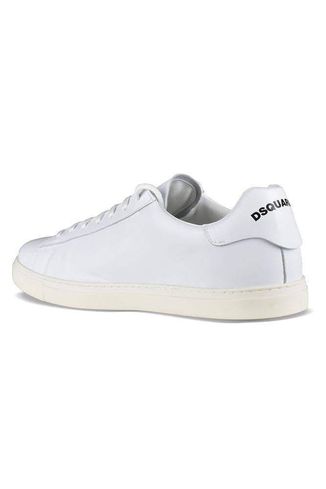 Dsquared2 White Leather Low Top Sneakers
