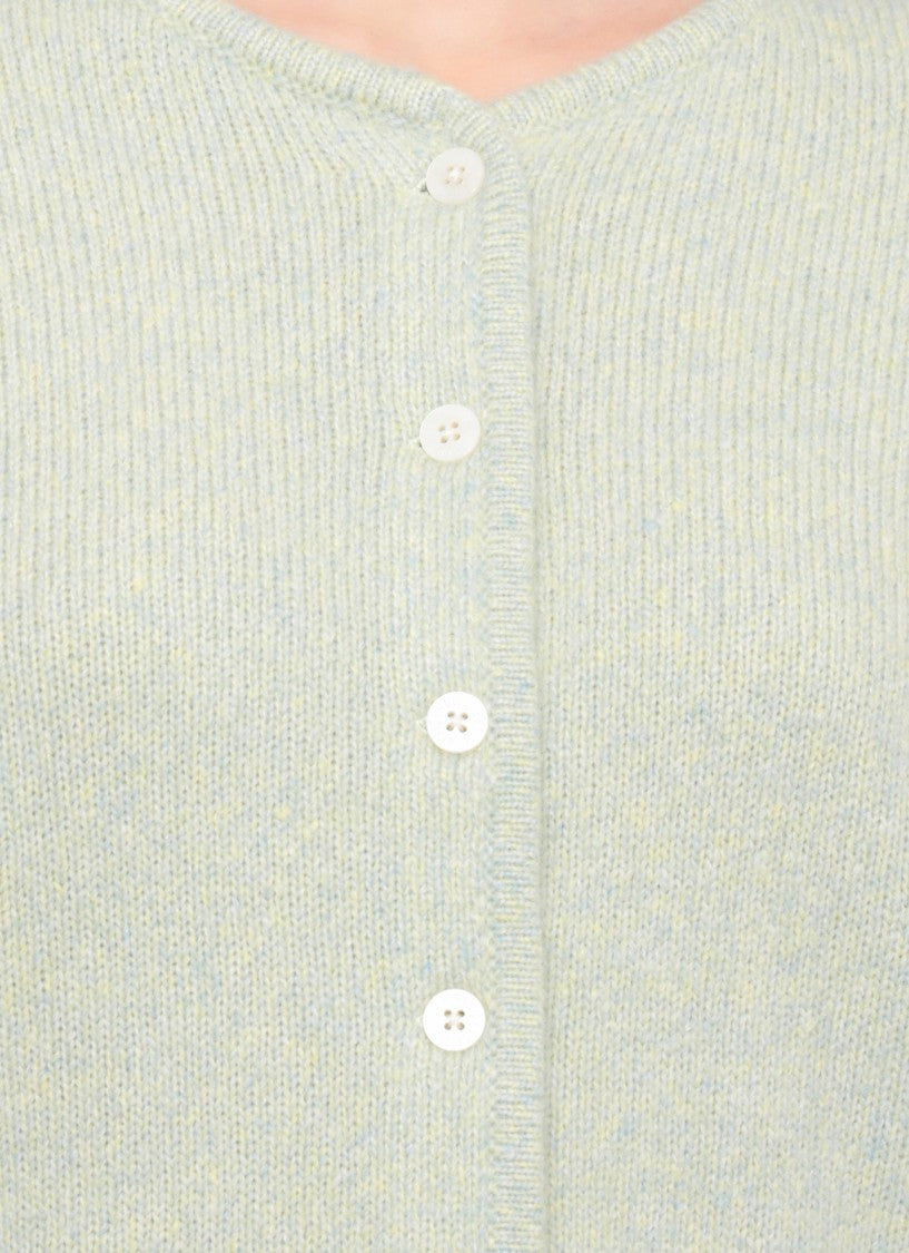 Guest In Residence Water Green Ava Cashmere-Silk Cardigan