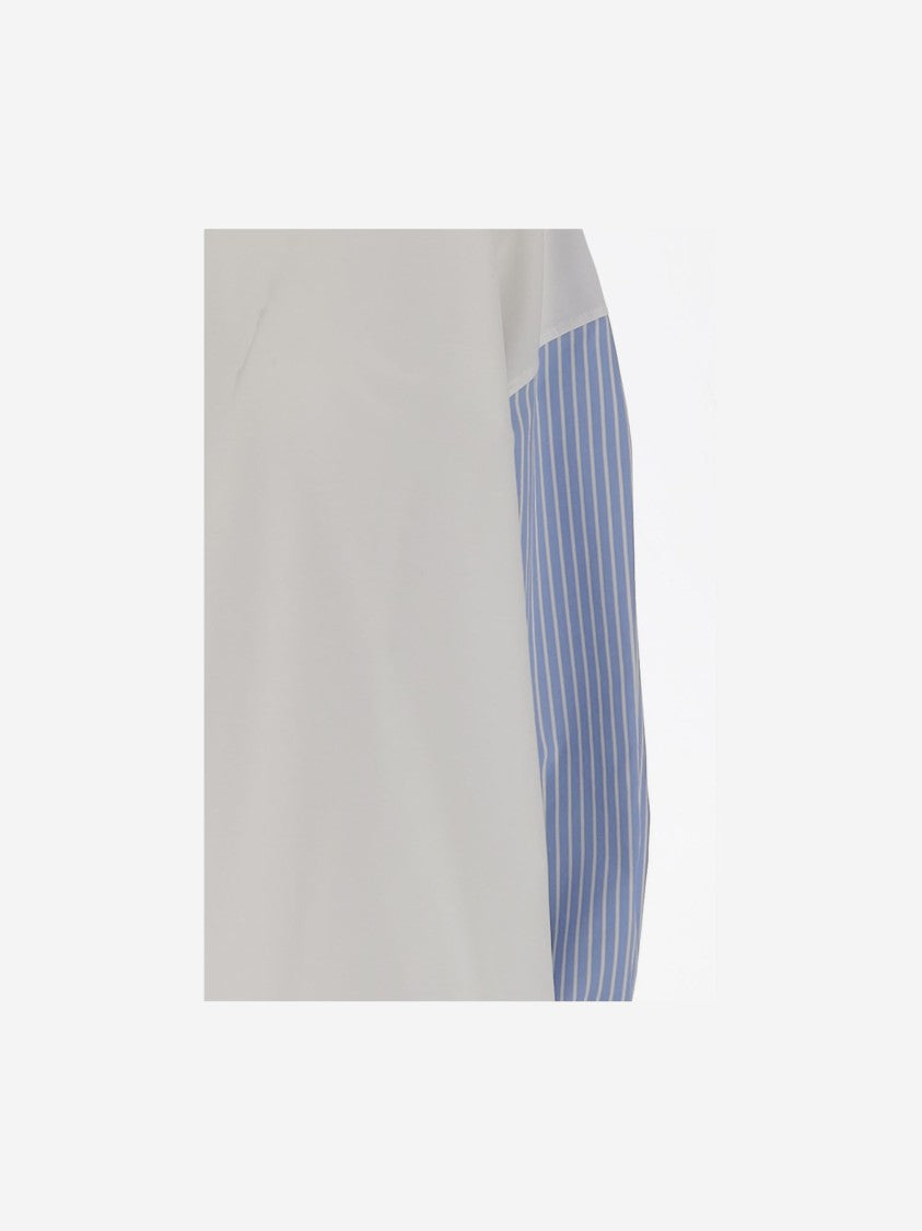 Her Shirt Cotton And Silk Shirt With Striped Pattern