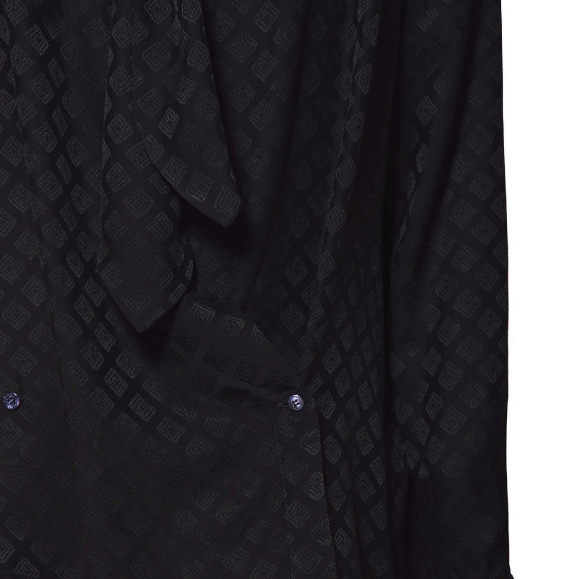 Etro Black Jacquard Silk Scarf Shirt