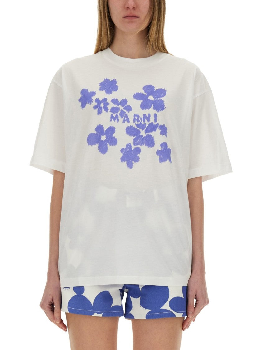 Marni "Boxy" T-Shirt With Print