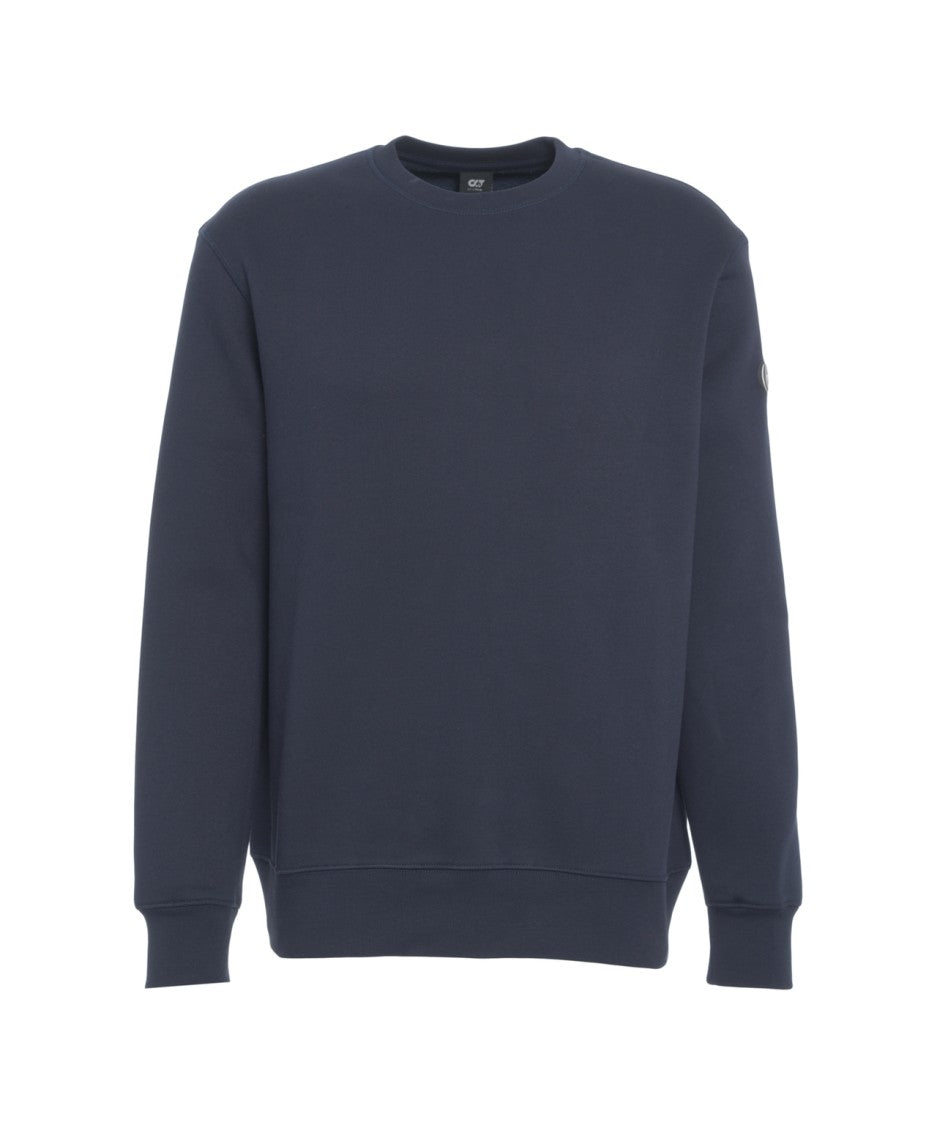 Alpha Tauri Crew Neck Sweatshirt With Subtle Patch Logo