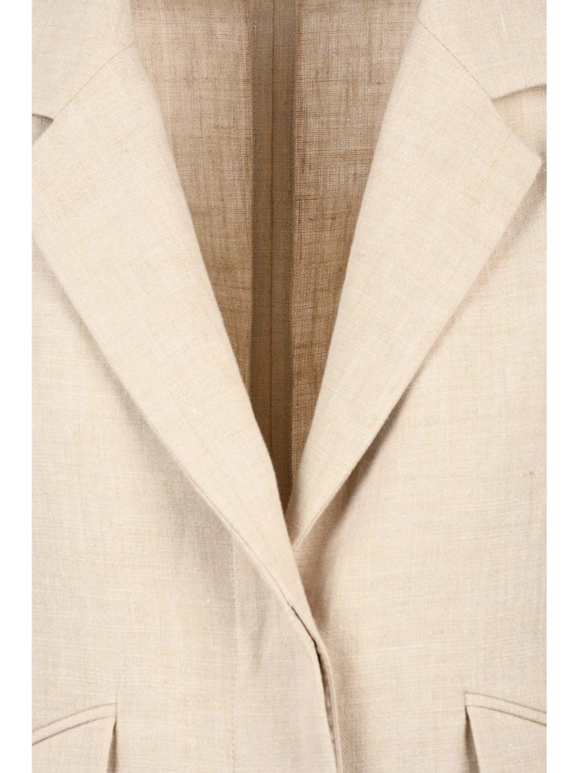 Brunello Cucinelli Linen Bolero - Beige