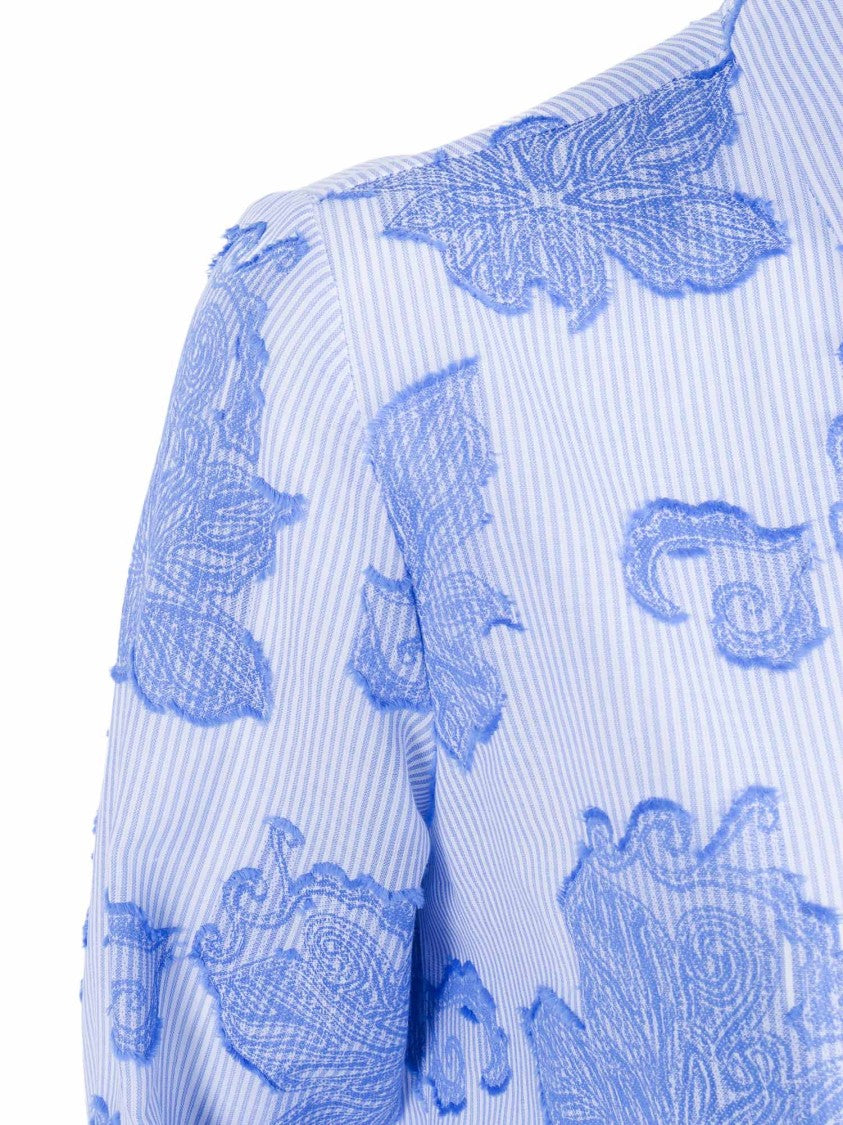 Mazzarelli Camicie Floral Embroidered Mari Casual Shirt