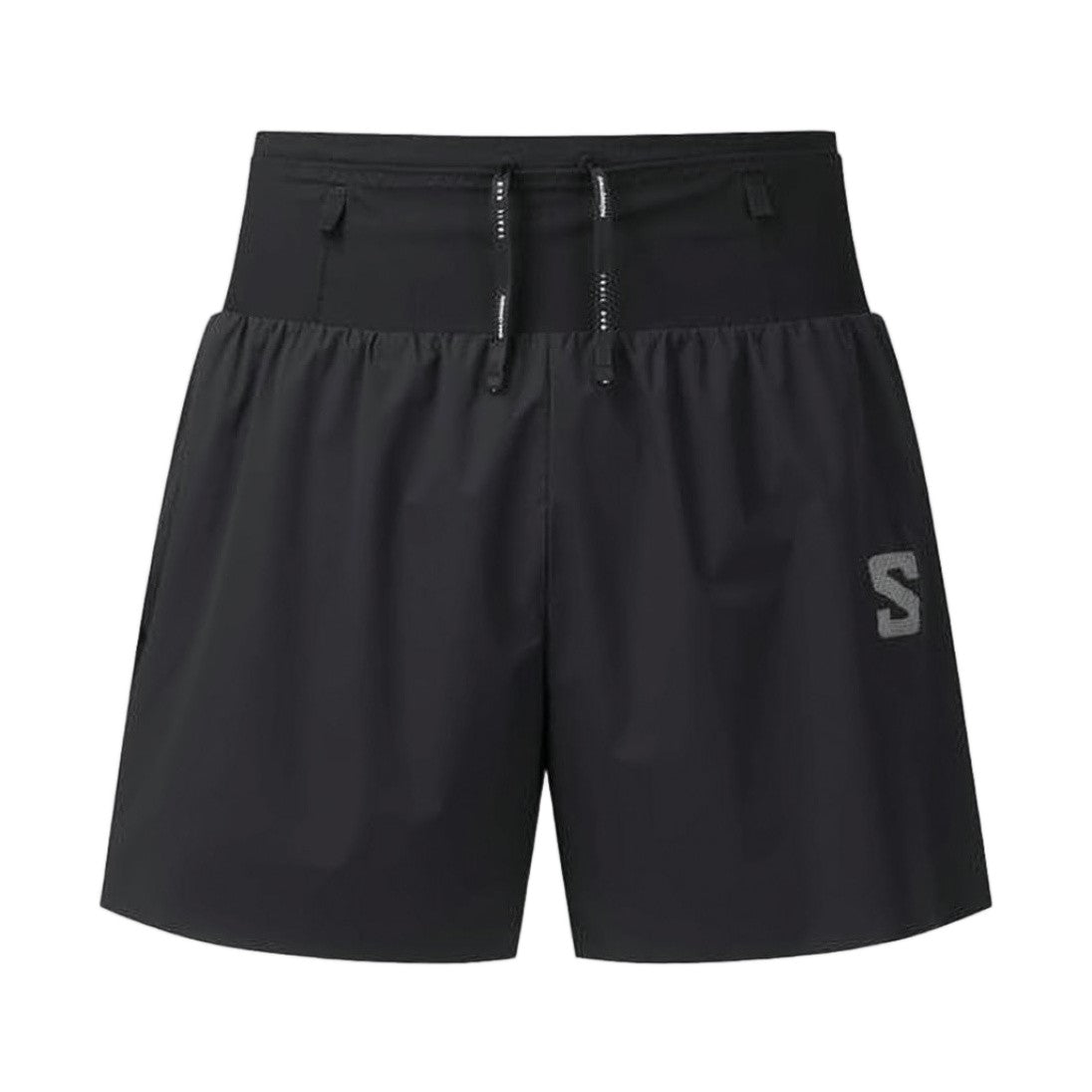 Salomon High-Waisted Black Shorts With Adjustable Drawstring