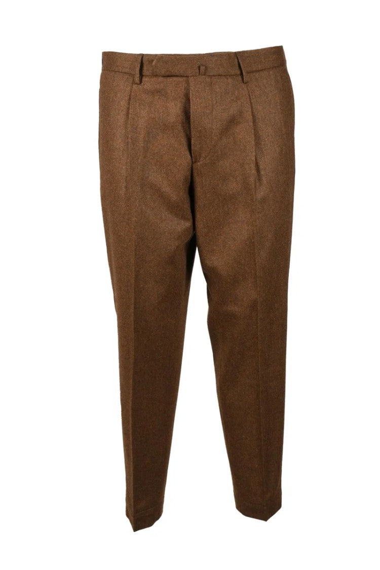 Santaniello Rima Rima Wool Trousers - Brown