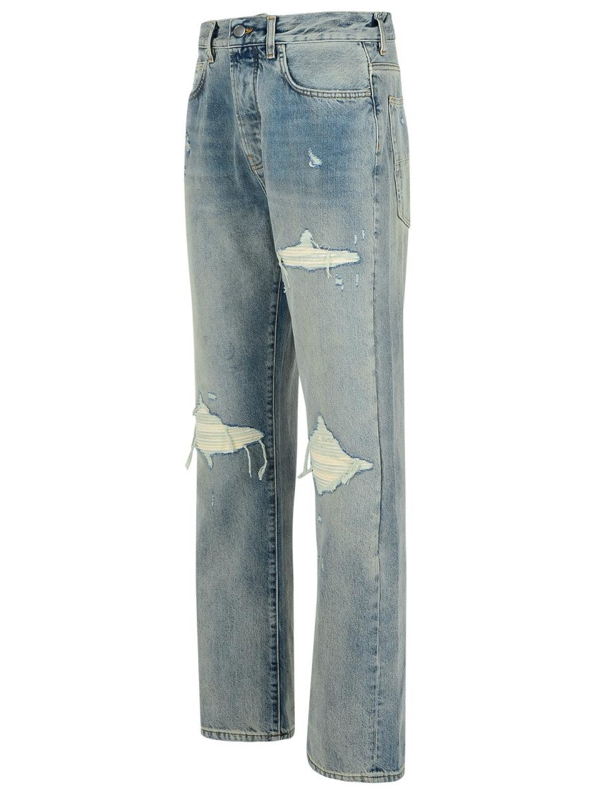 Amiri Mx1' Light Blue Cotton Jeans