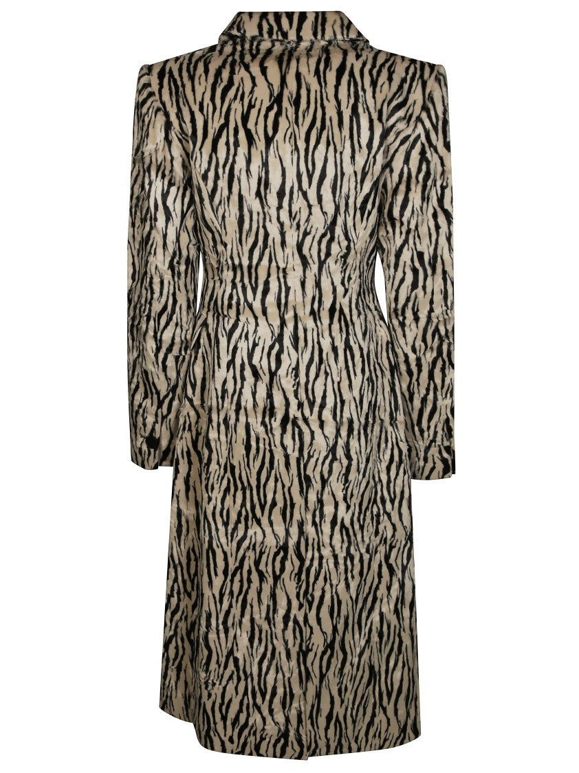 Rotate Printed Faux Fur Coat