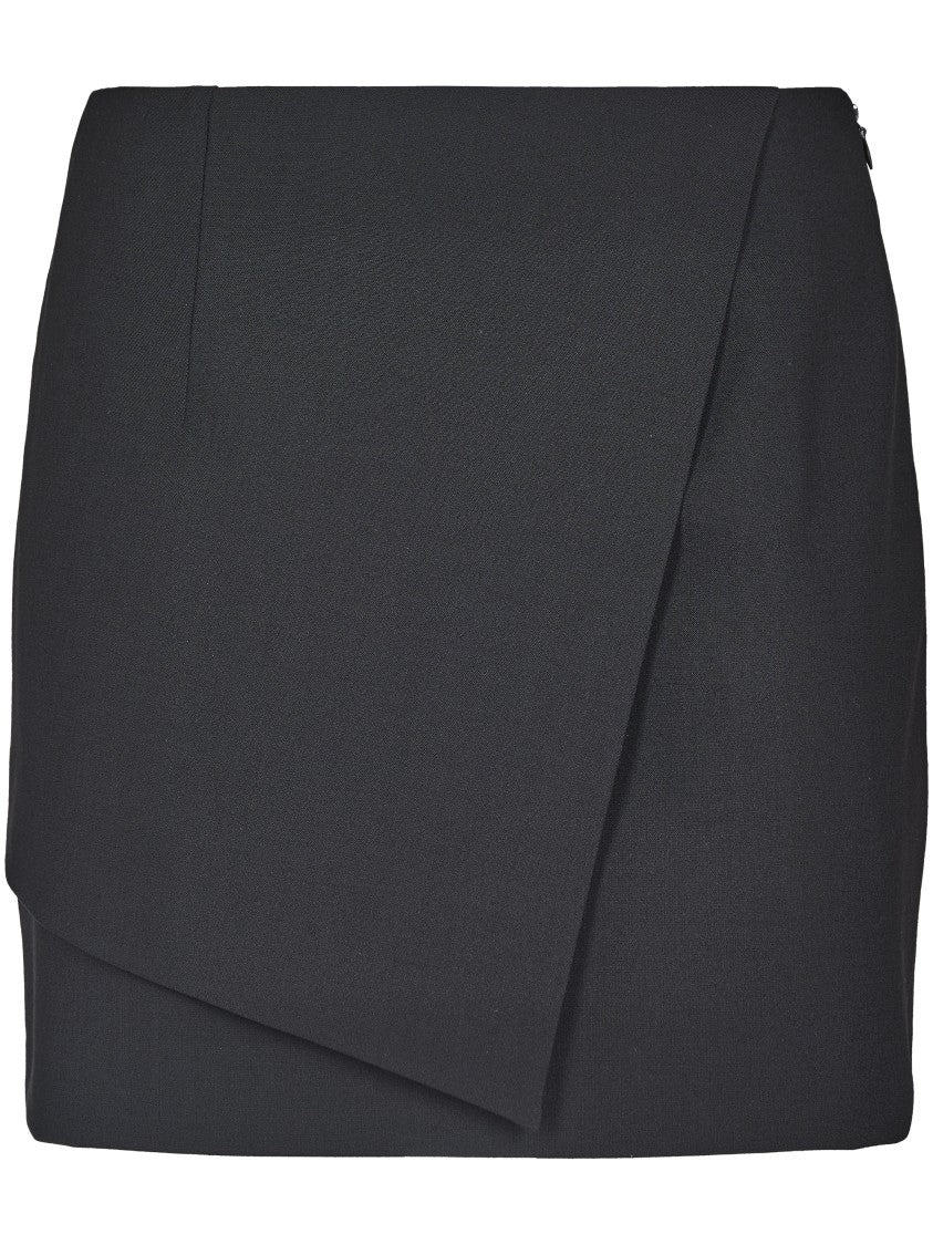Dondup Fitted Black Midi Skirt
