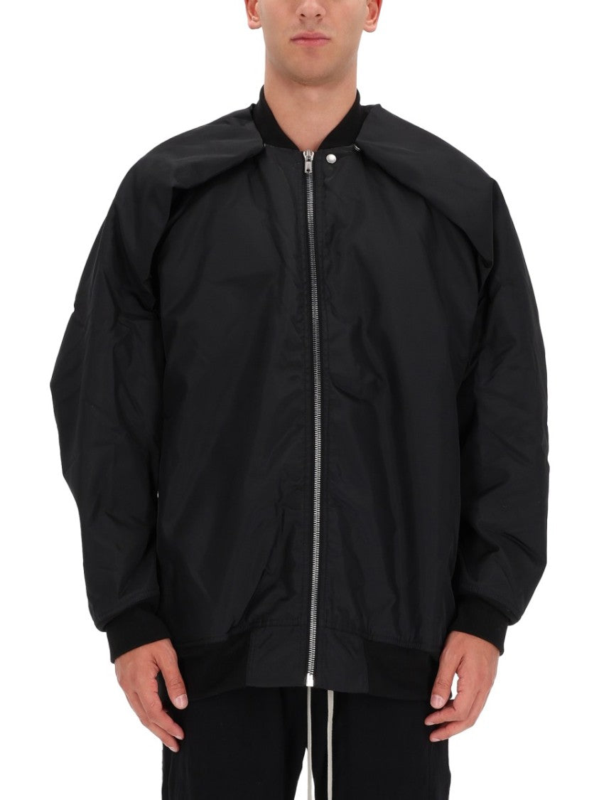 Drkshdw By Rick Owens Oversized Matte Black Nylon Jacket