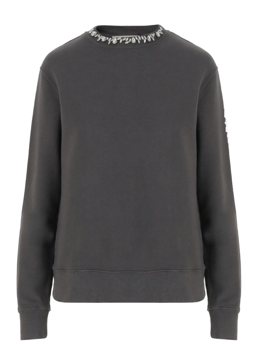 Golden Goose Cotton Sweatshirt With Applied Crystals