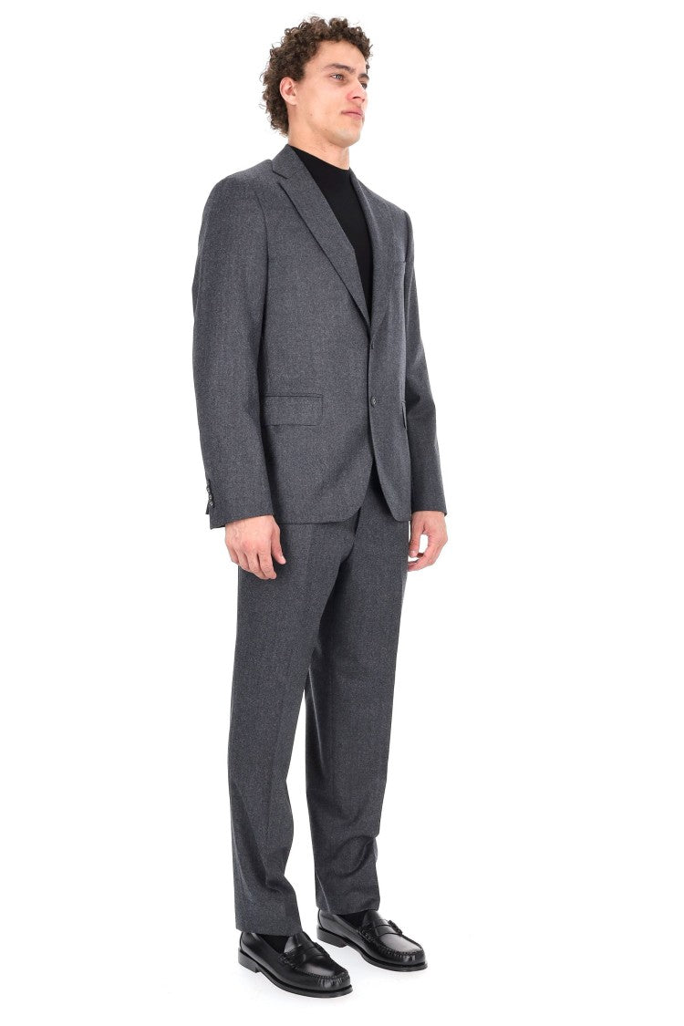 Officine Generale Arthus Model Single-Breasted Flannel Jacket