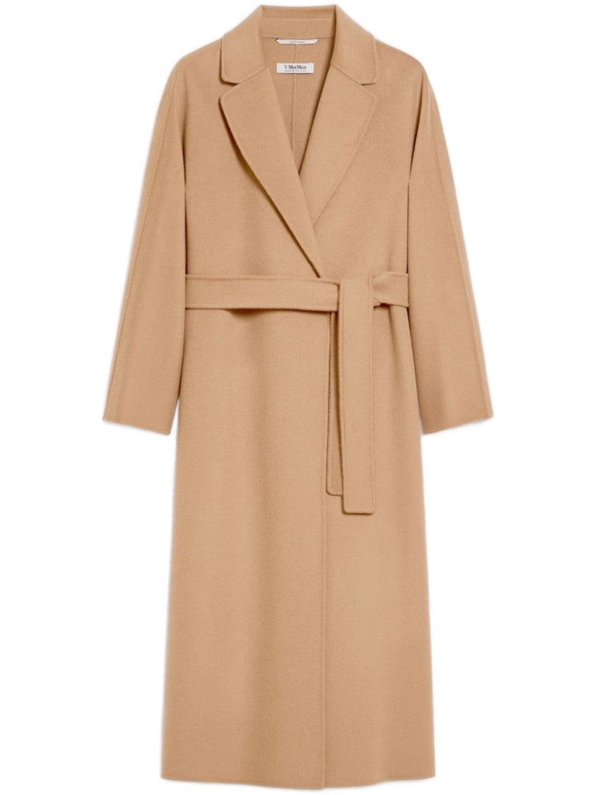 Max Mara Brown Esturia Belted Knee-Length Coat