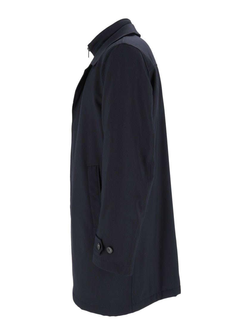 Fay Morning Black Minimalist Coat